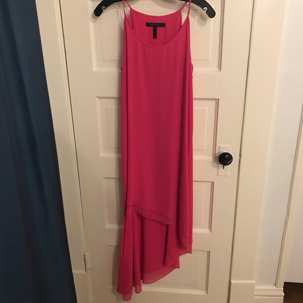 Pink BCBGMAXAZRIA high-to-low dress
